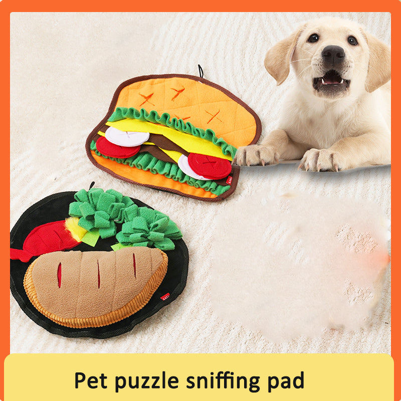 Dog sniffing mat hidden food pet toy