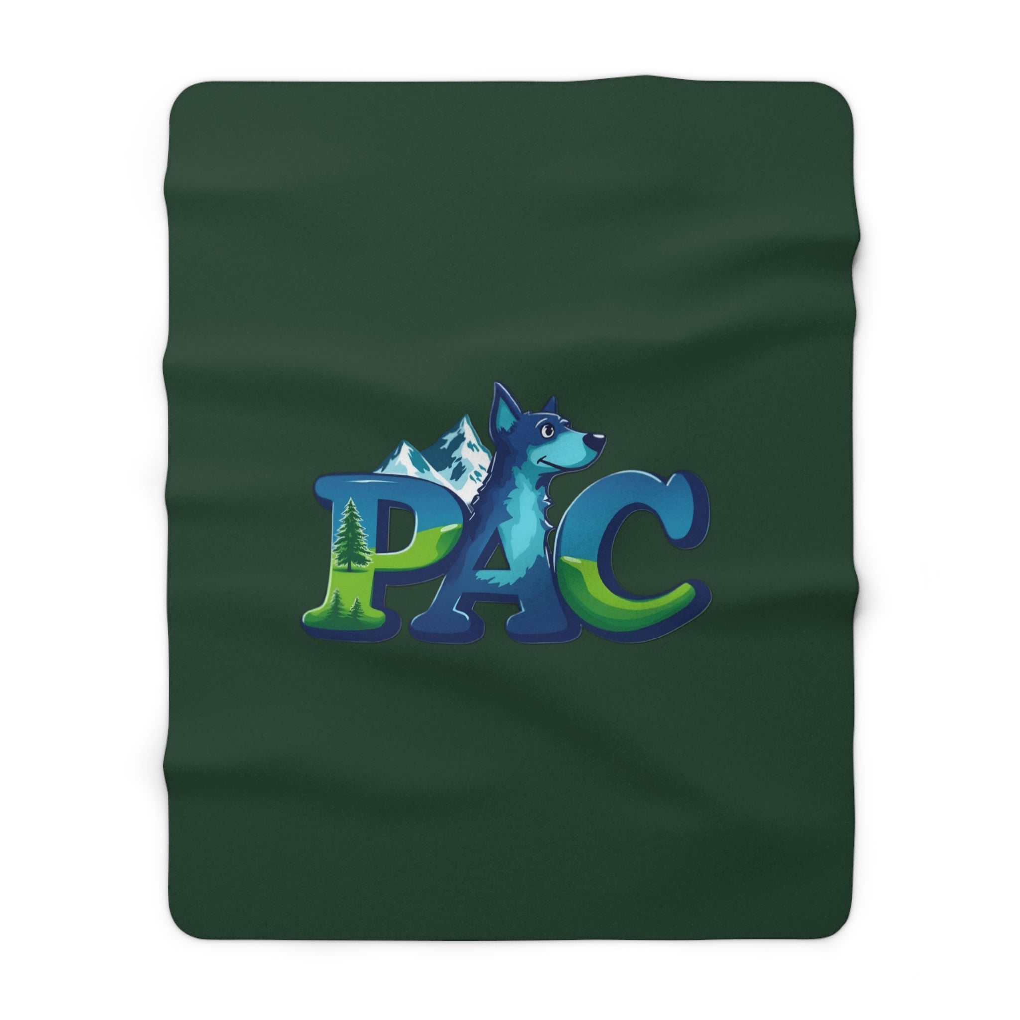 PAC | Sherpa Fleece Blanket | Green