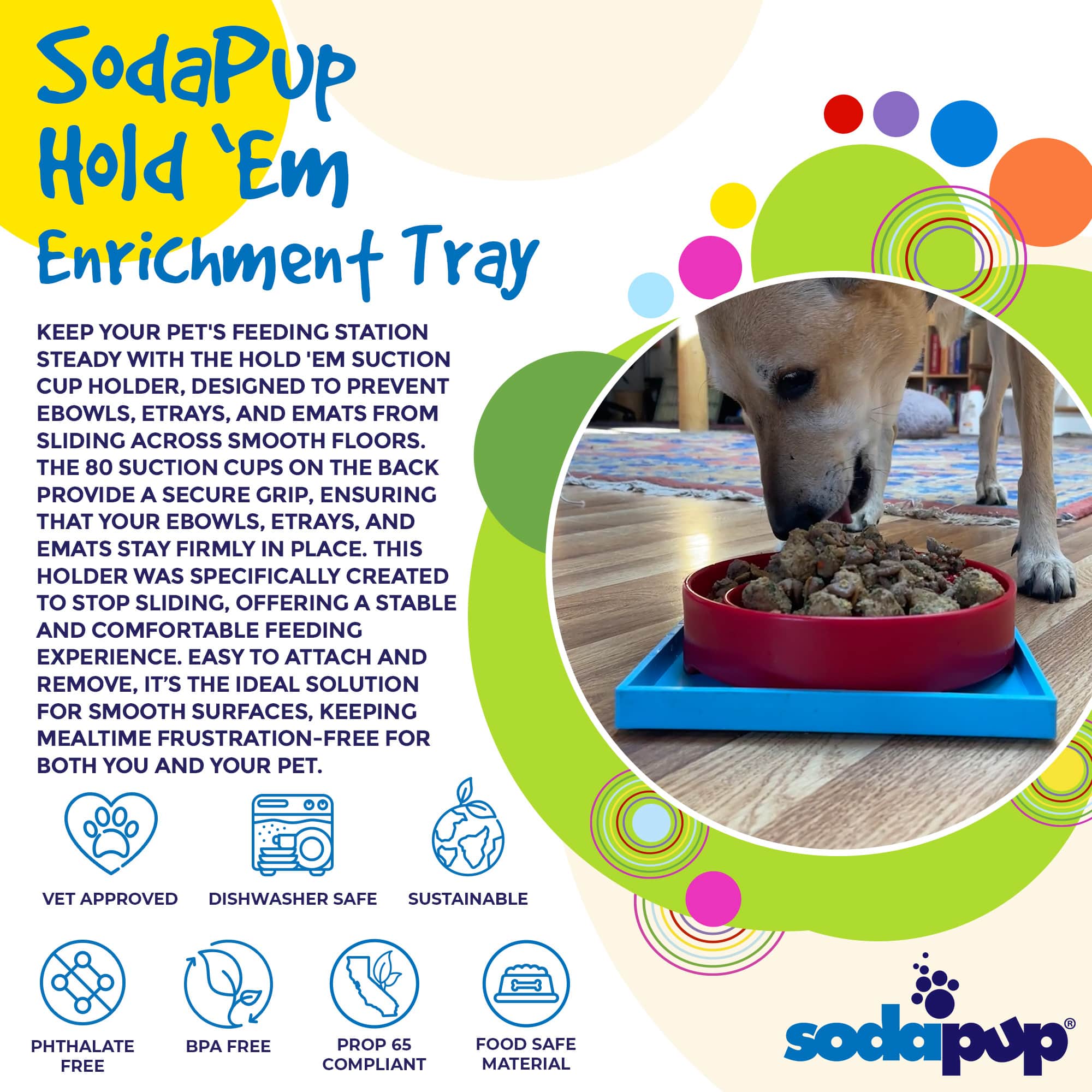 Suction Cup Holder for Dog Bowls & Lick Mats