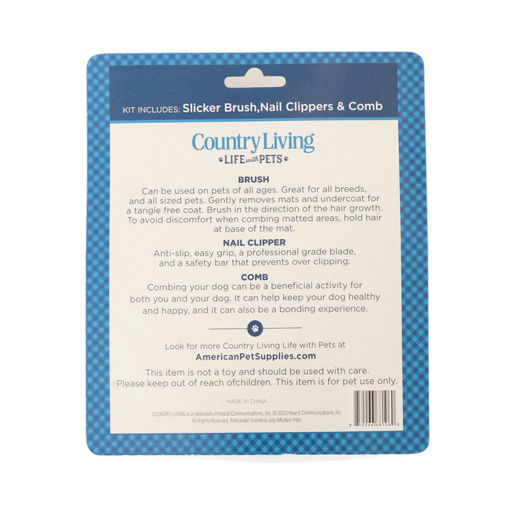 Country Living 3-Piece Dog Grooming Kit