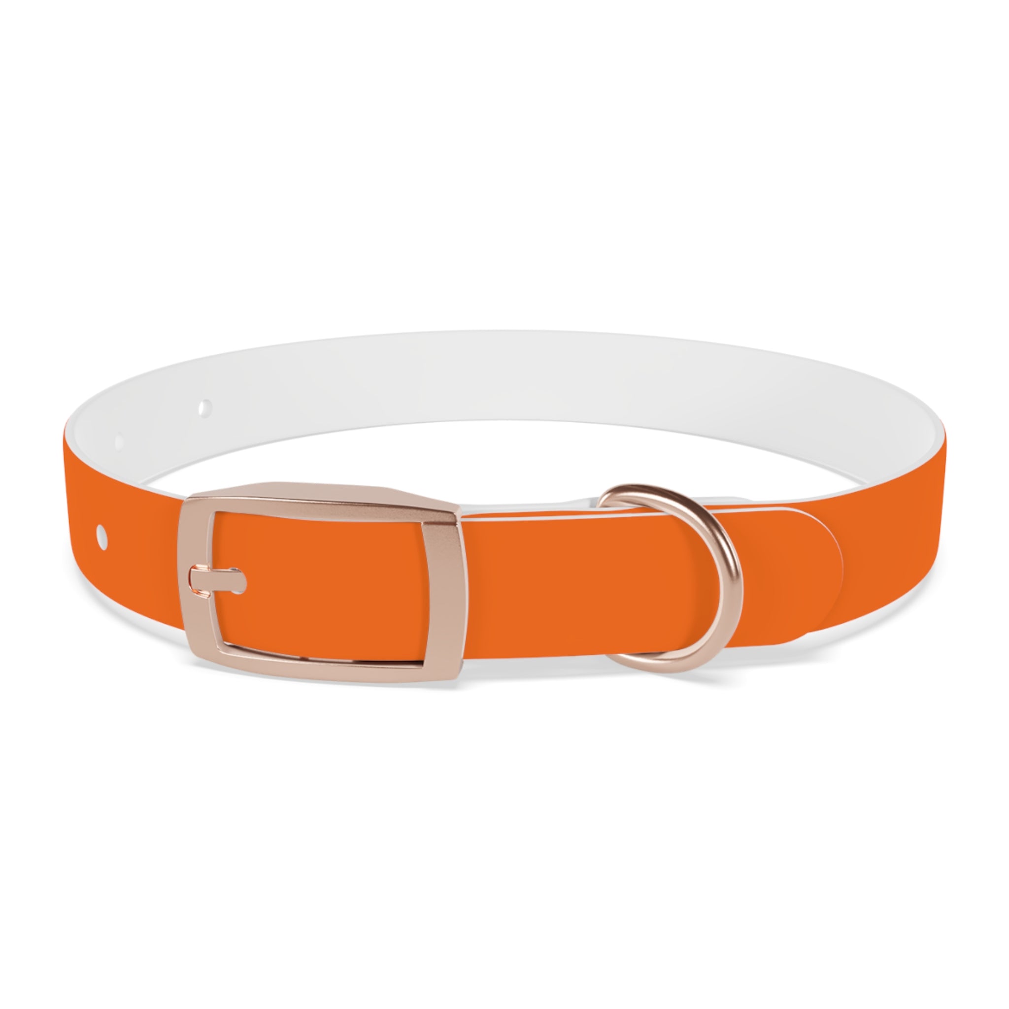 Adjustable Dog Collar | Paw Print | Orange