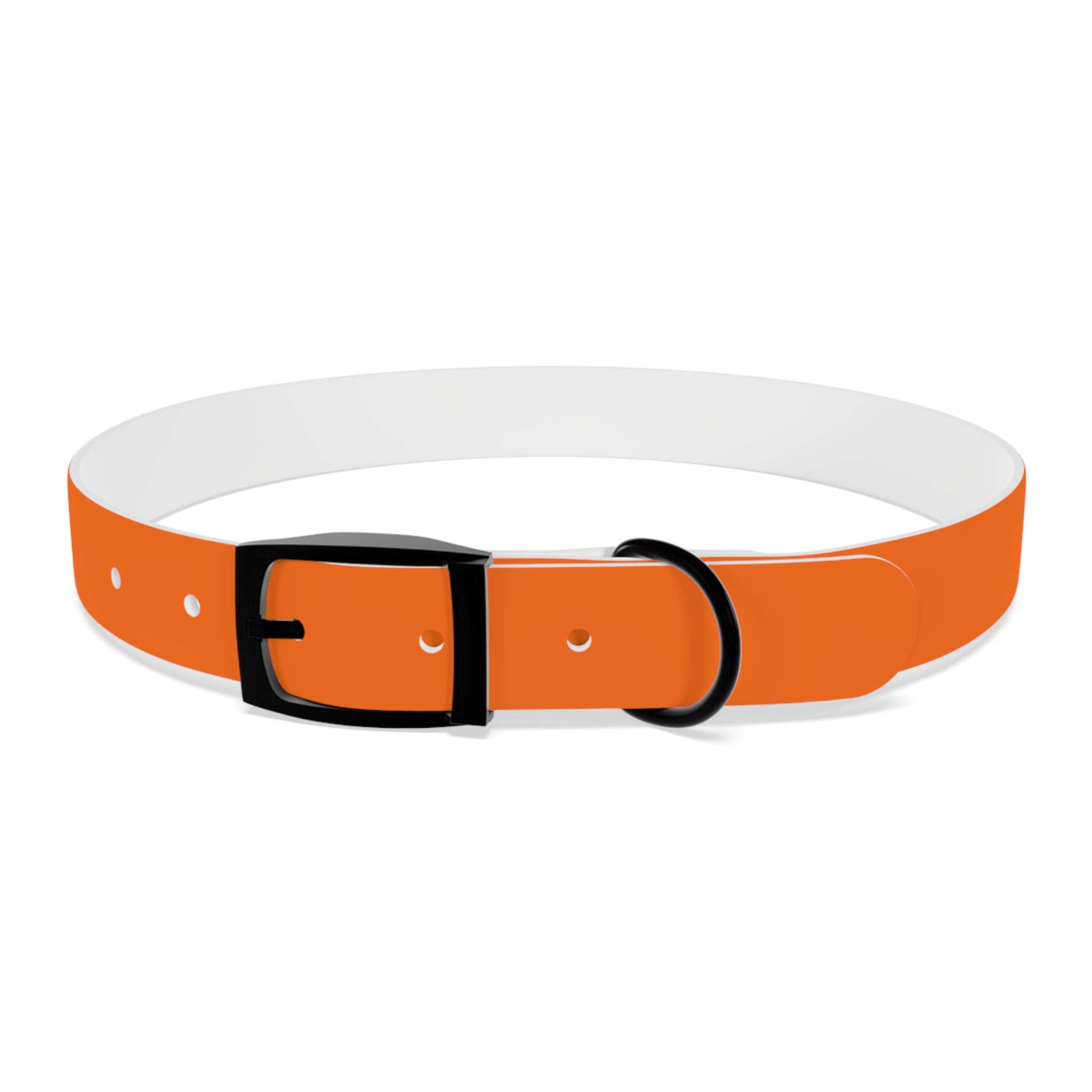 Adjustable Dog Collar | Paw Print | Orange