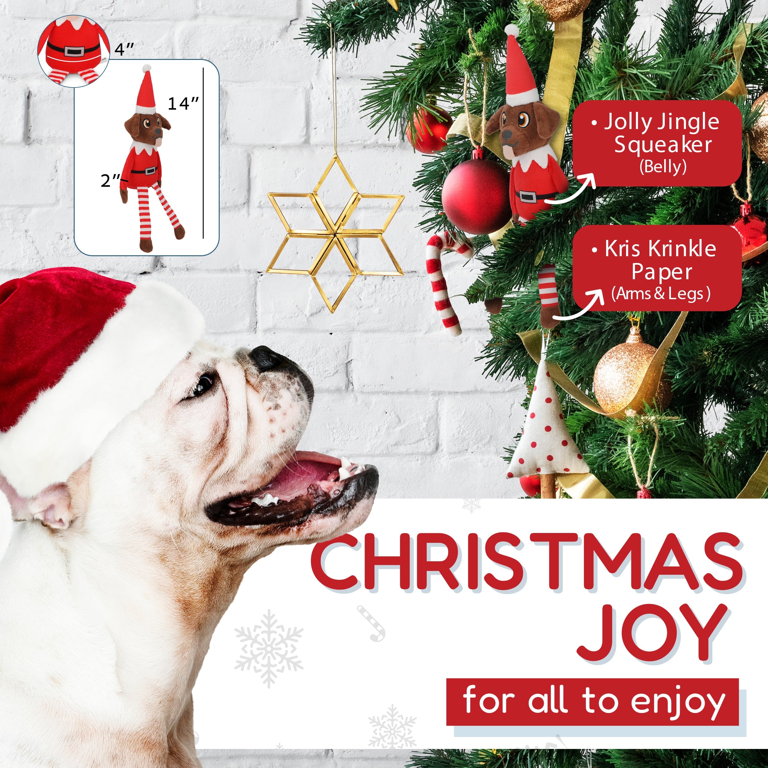 PUPROAR Pooch on a Perch | Elf Dog Toy