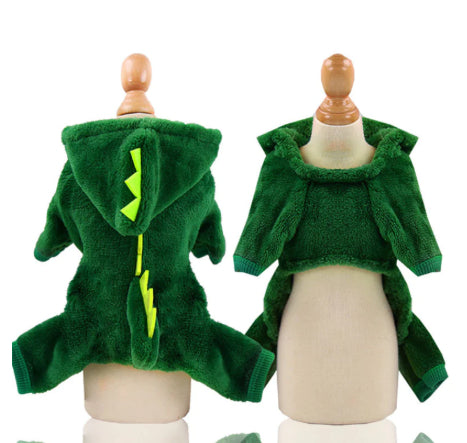 Green Dinosaur Dog Clothes