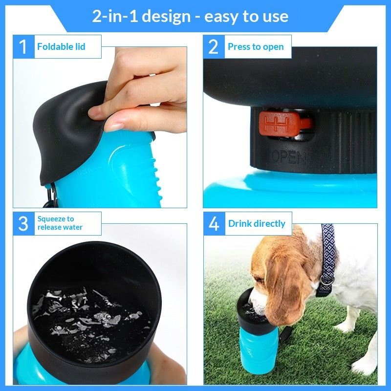 Portable Squeeze-style Dog Water Bowl