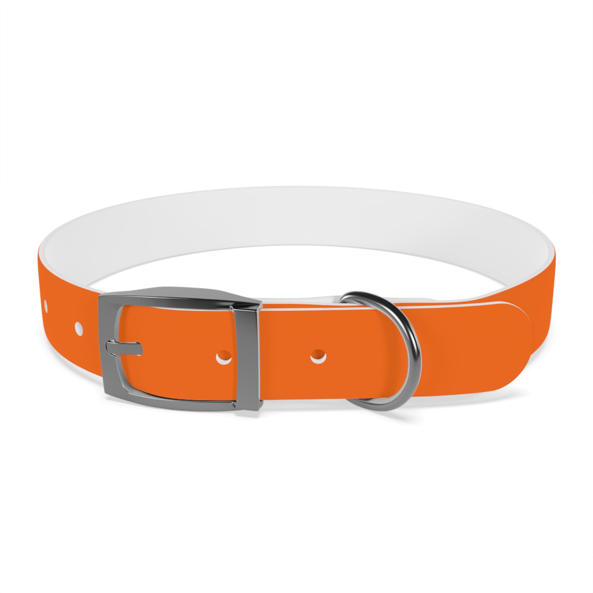 Adjustable Dog Collar | Paw Print | Orange