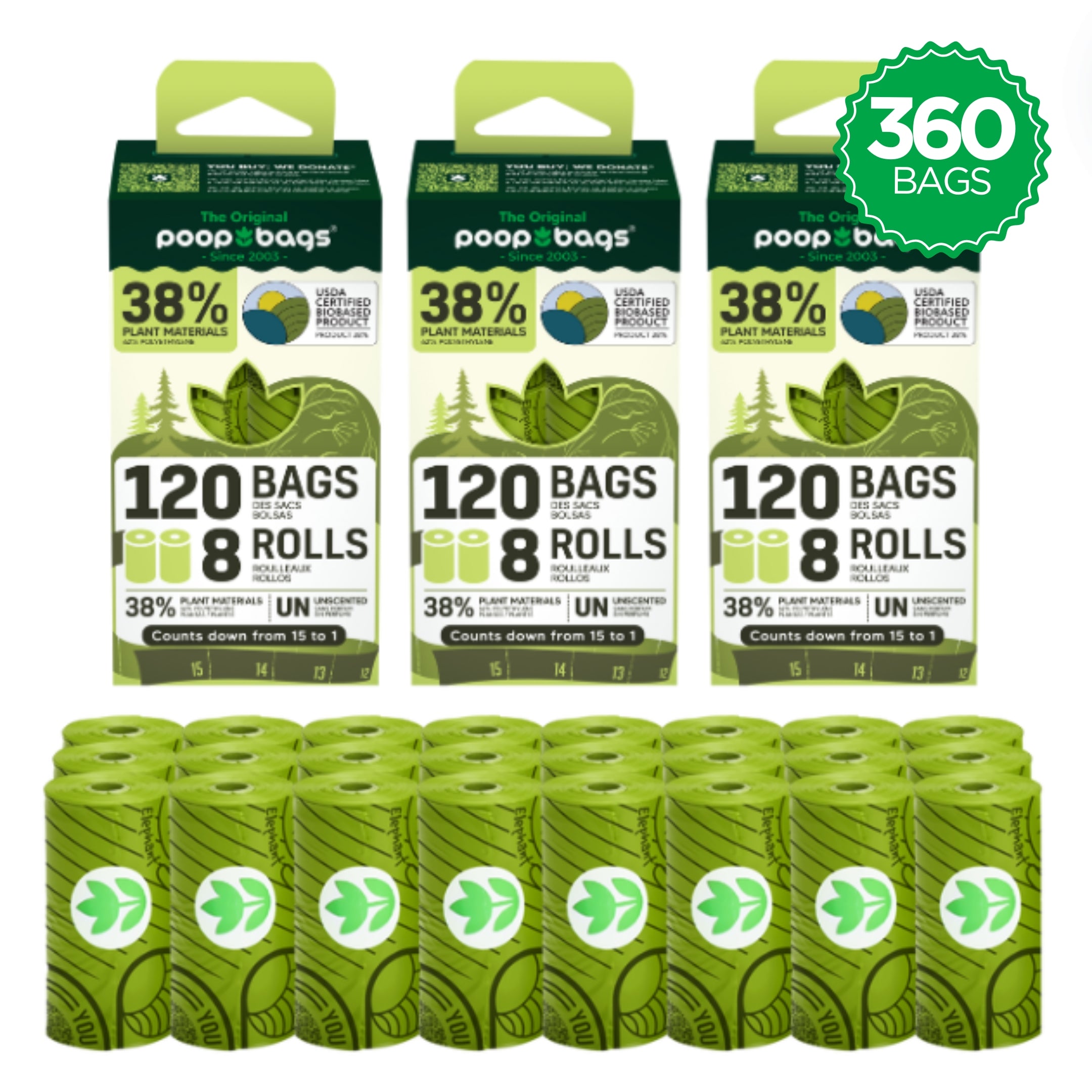 Countdown Rolls® Unscented Poop Bags