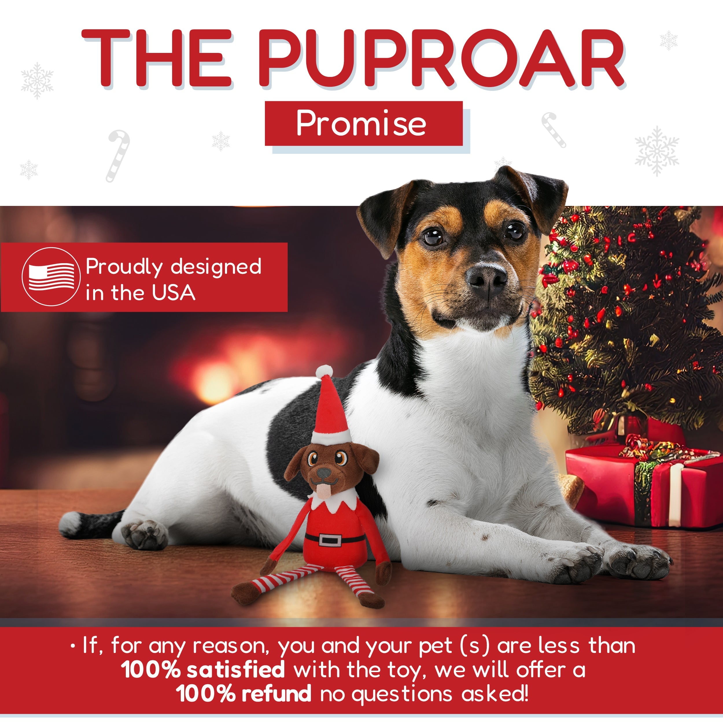 PUPROAR Pooch on a Perch | Elf Dog Toy