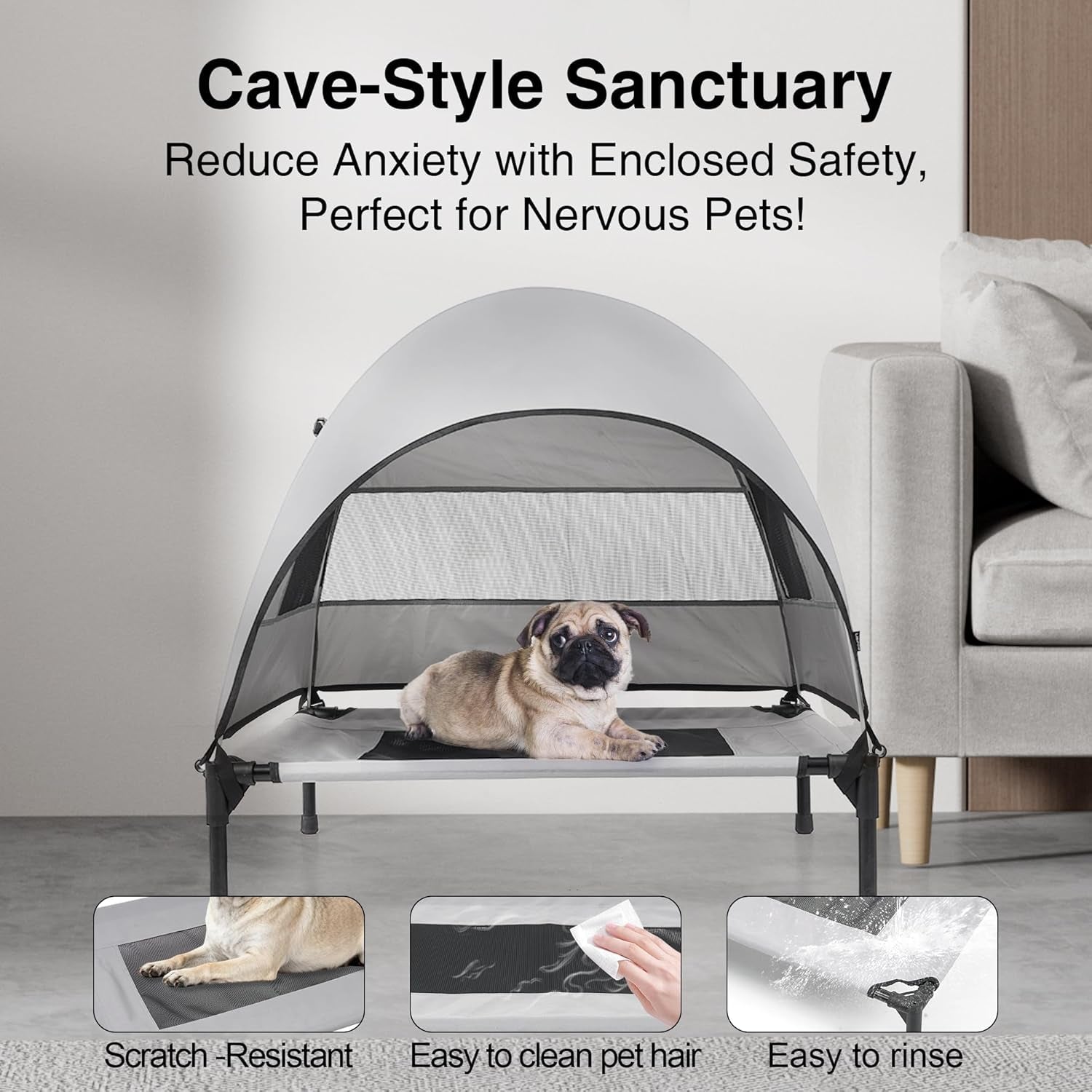 Elevated Outdoor Dog Bed, Cot and Camping Tent