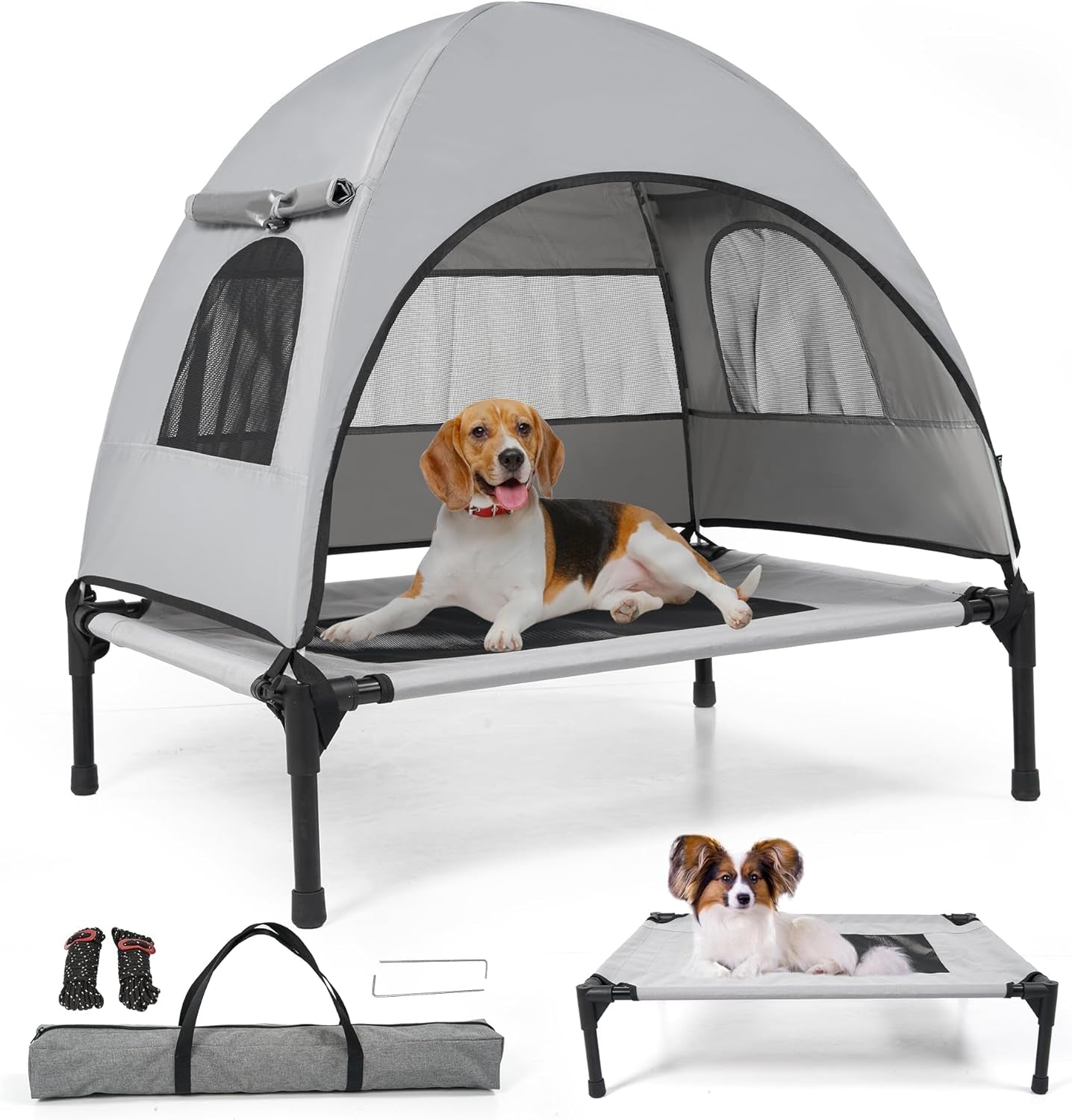 Elevated Outdoor Dog Bed, Cot and Camping Tent