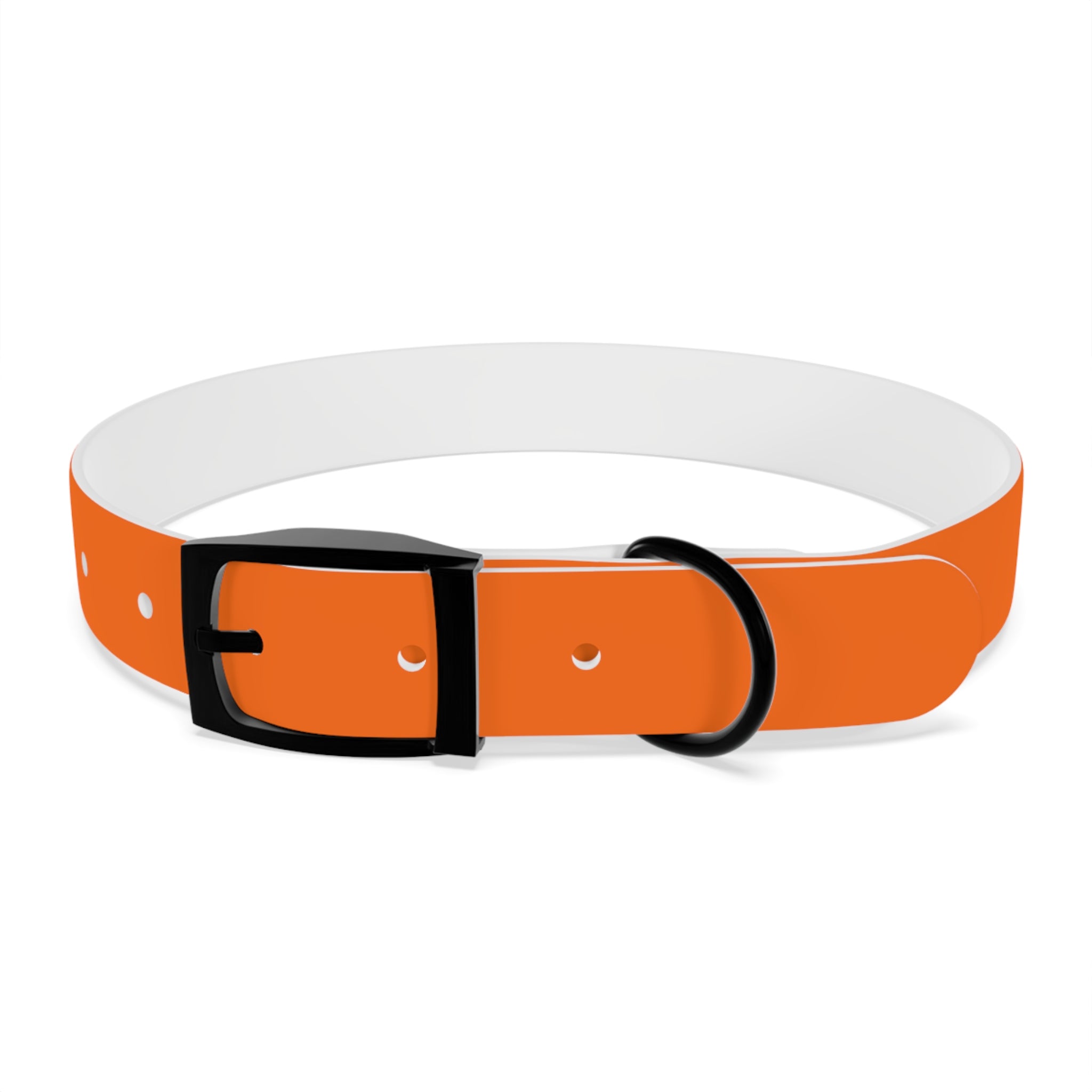 Adjustable Dog Collar | Paw Print | Orange