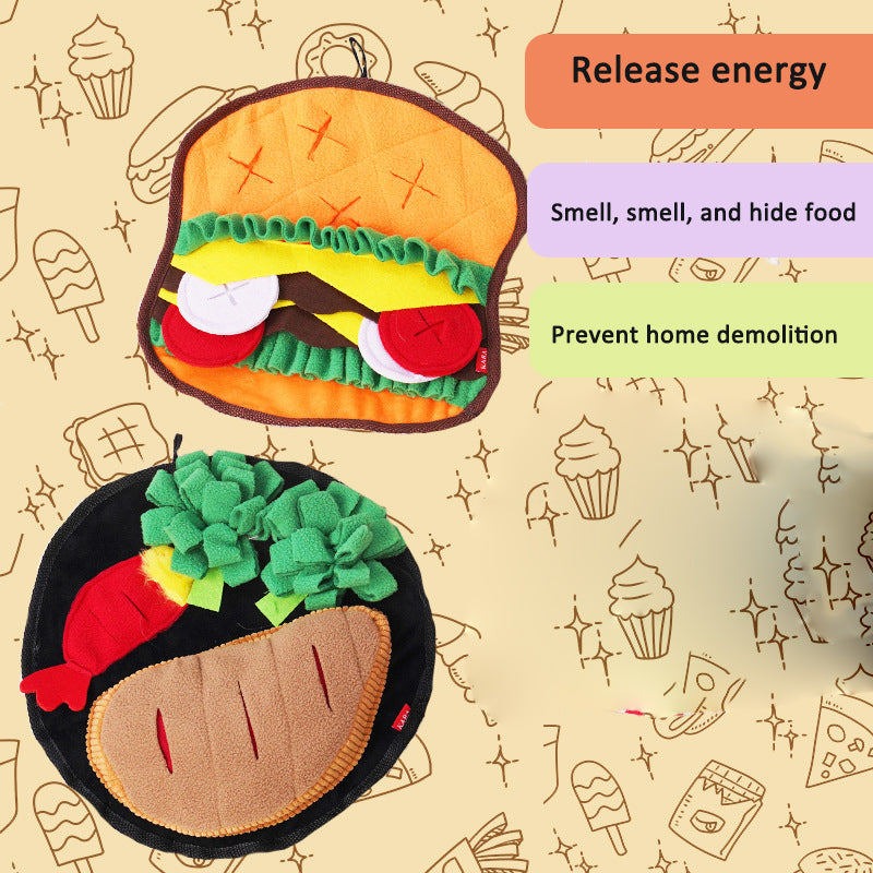 Dog sniffing mat hidden food pet toy