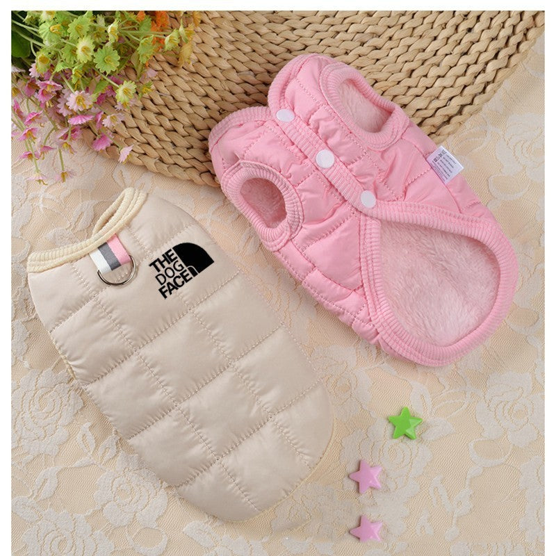 Dog clothing winter cotton dog vest jacket