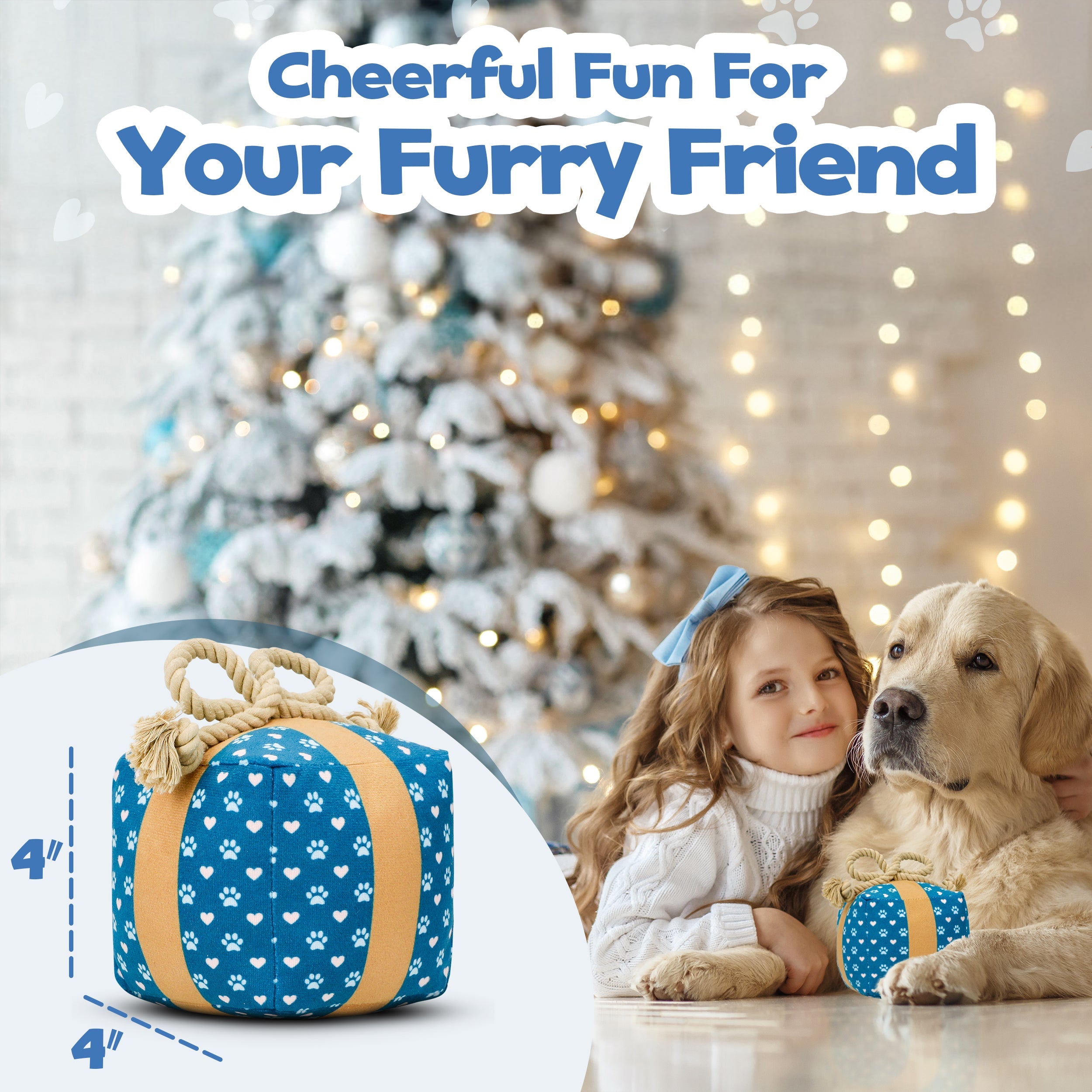 PUPROAR Gift Box Dog Toy