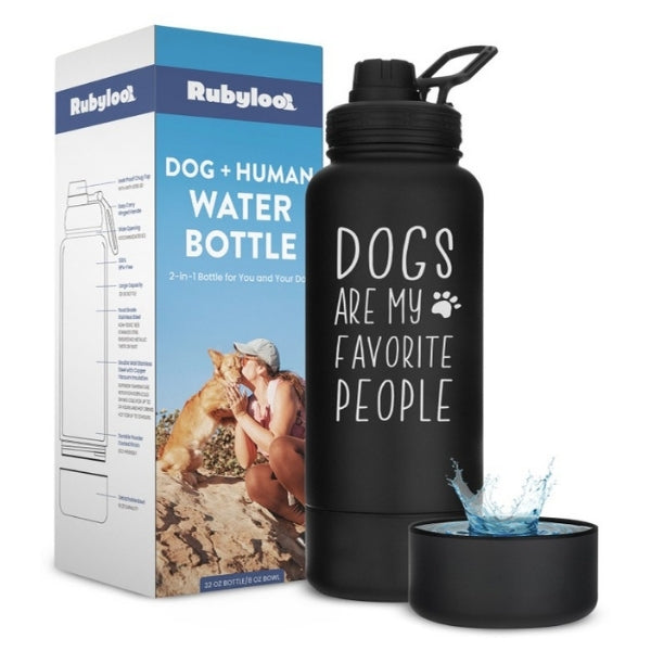 Water Bottle with Detachable Dog Bowl