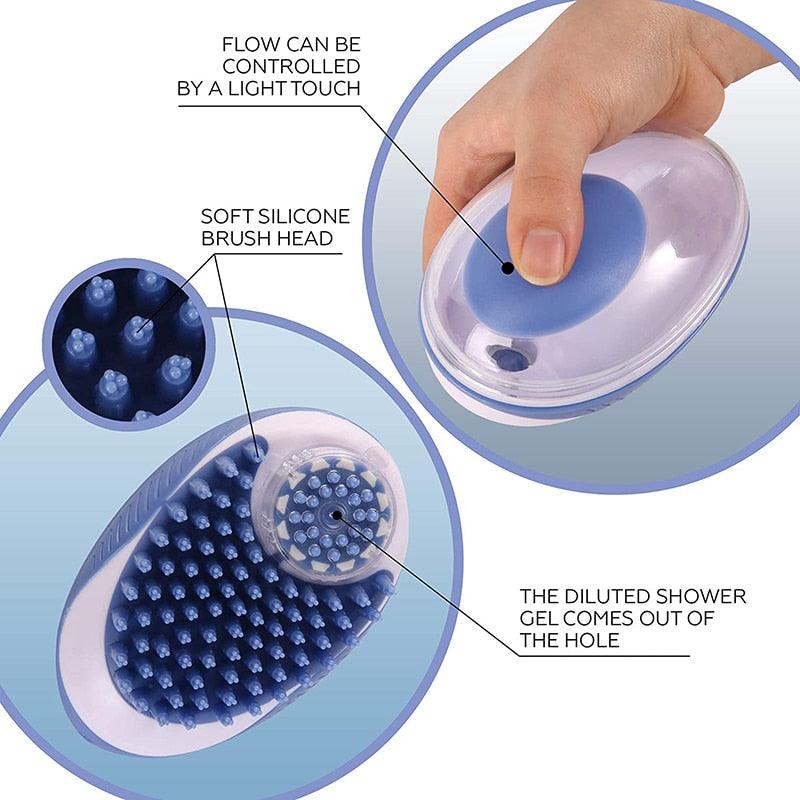 Dog Bath Brush 2-in-1 Shower Tool