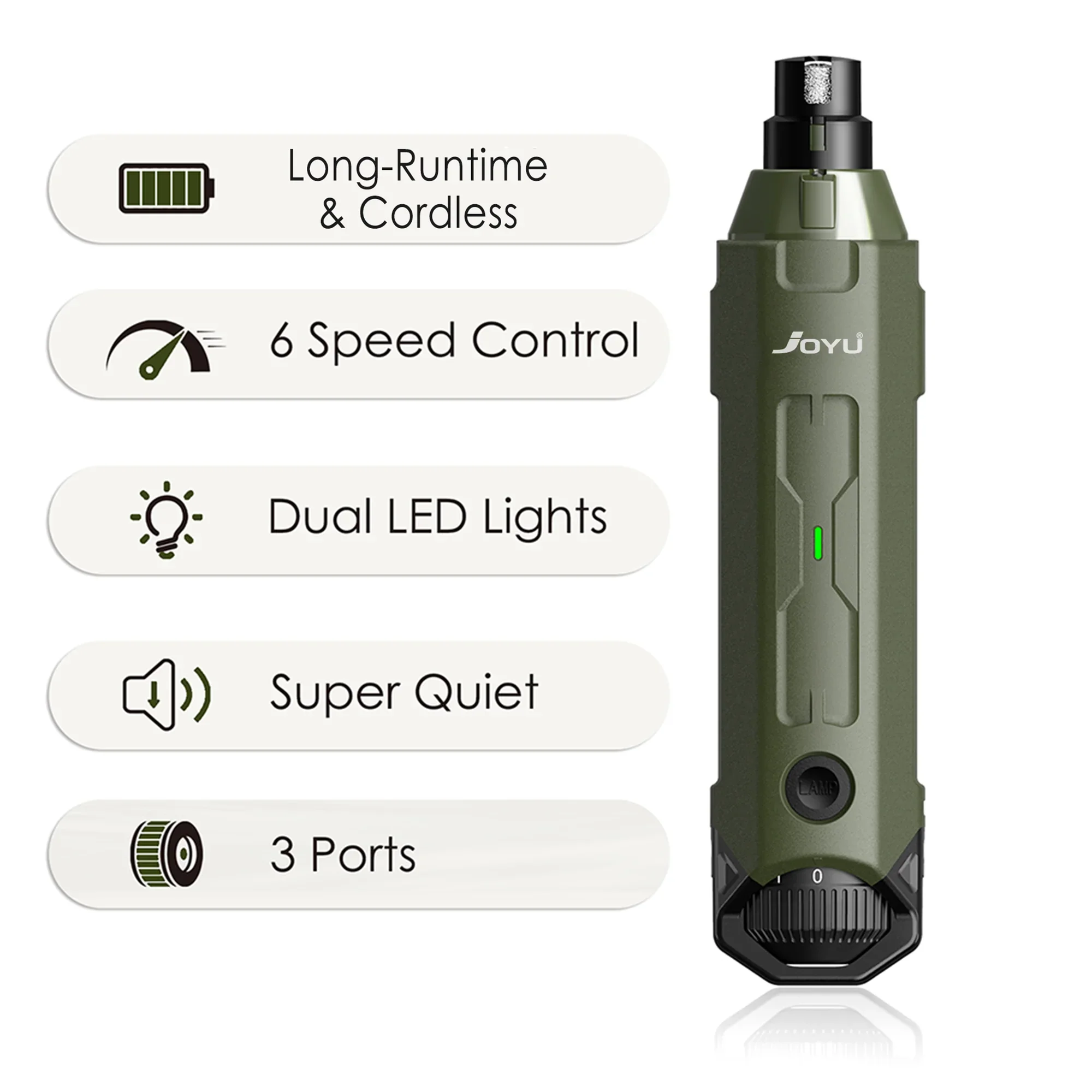 6-Speed Rechargeable Dog Nail Grinder