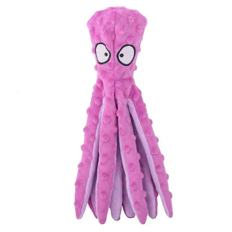 No-Stuffing Crinkle Octopus Dog Toy
