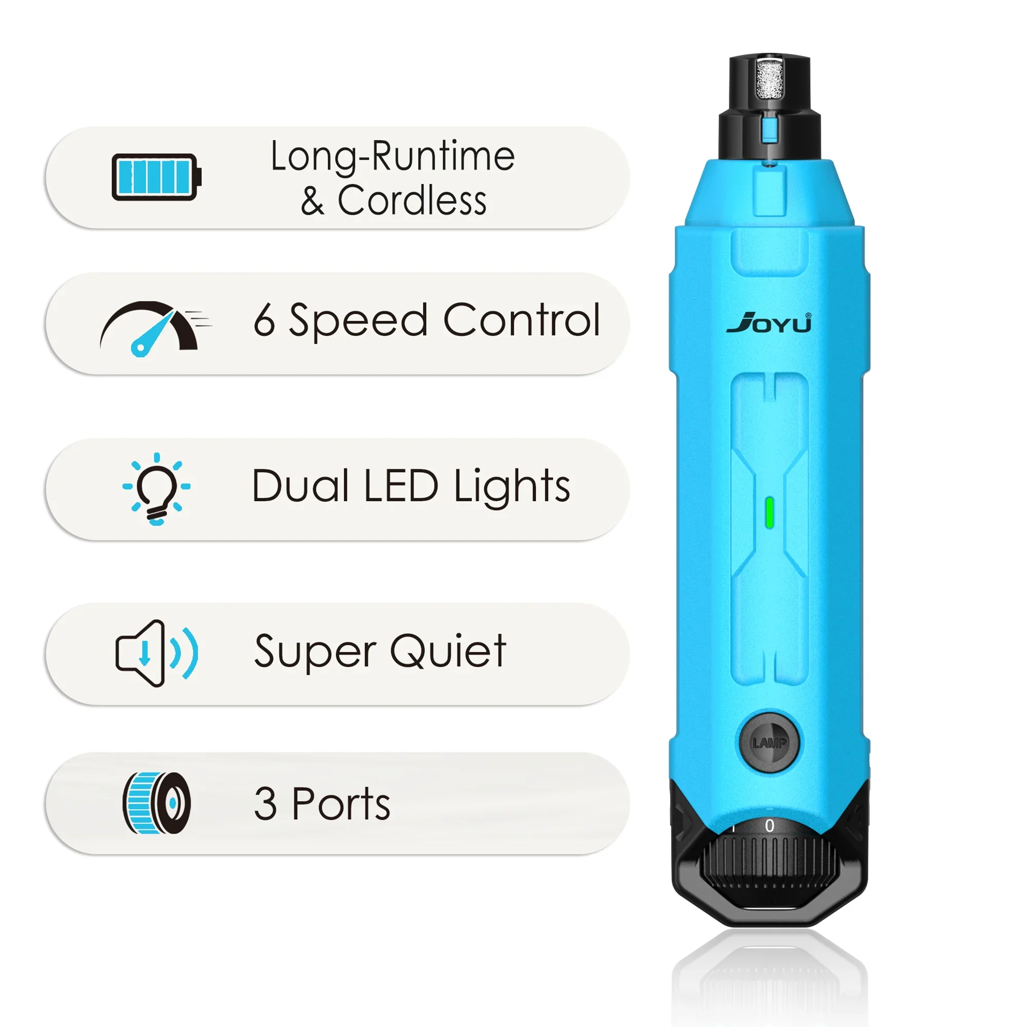 6-Speed Rechargeable Dog Nail Grinder
