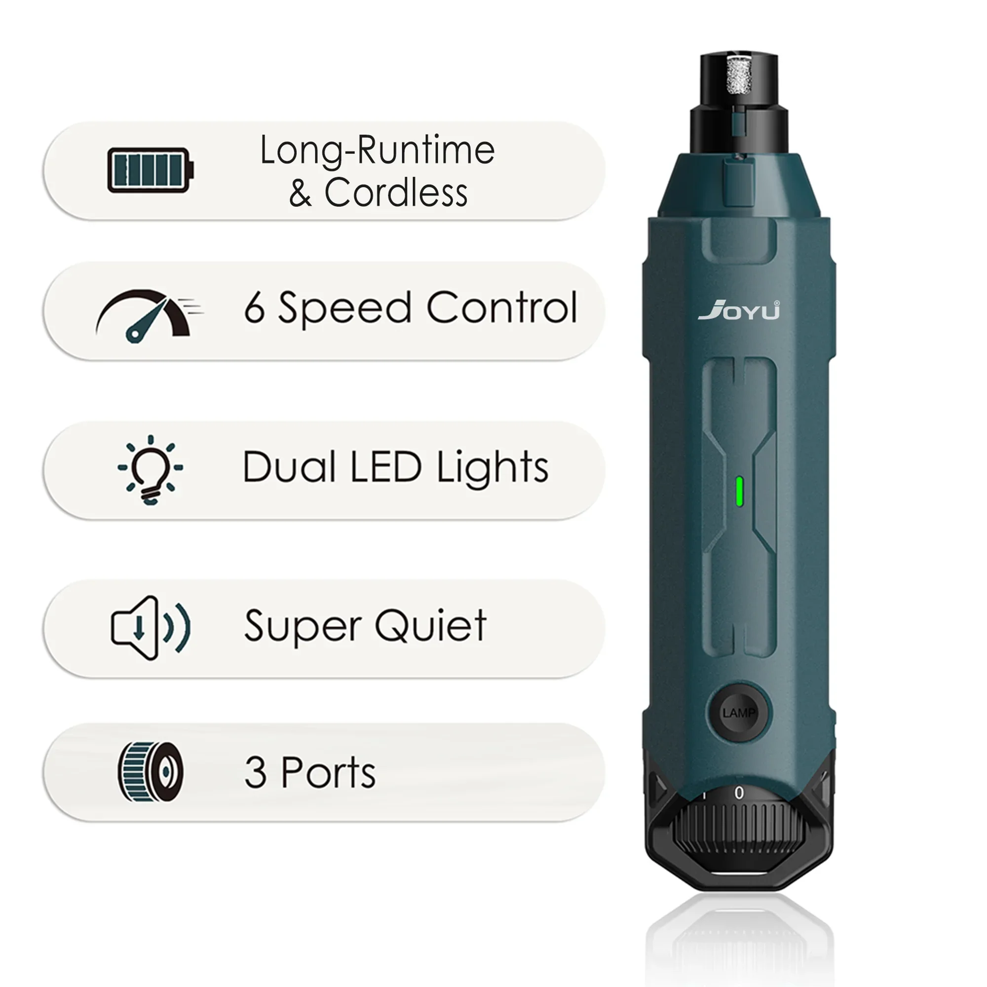 6-Speed Rechargeable Dog Nail Grinder