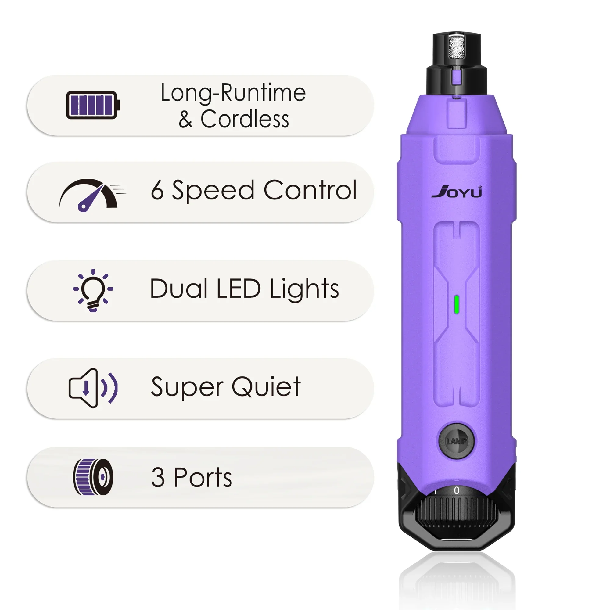 6-Speed Rechargeable Dog Nail Grinder