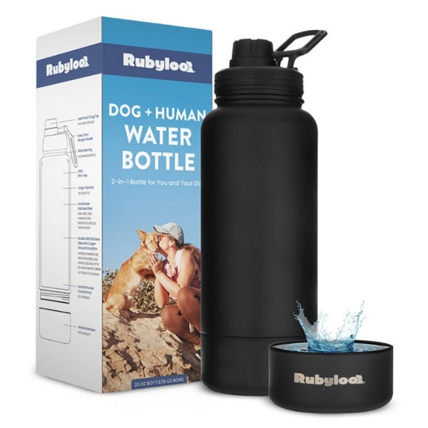 Water Bottle with Detachable Dog Bowl