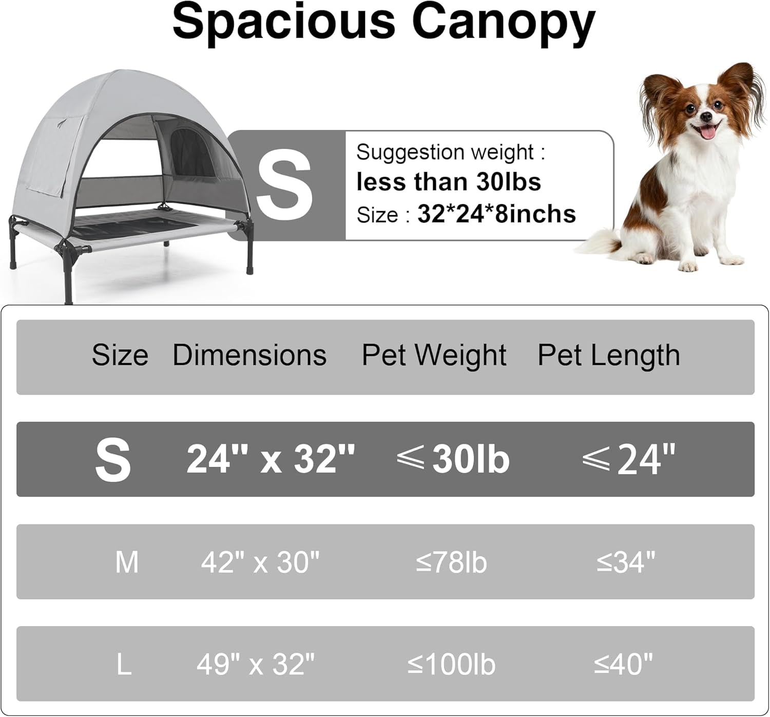 Elevated Outdoor Dog Bed, Cot and Camping Tent