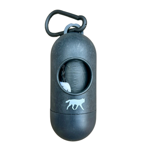 bamboo poop bag dispenser + compostable roll