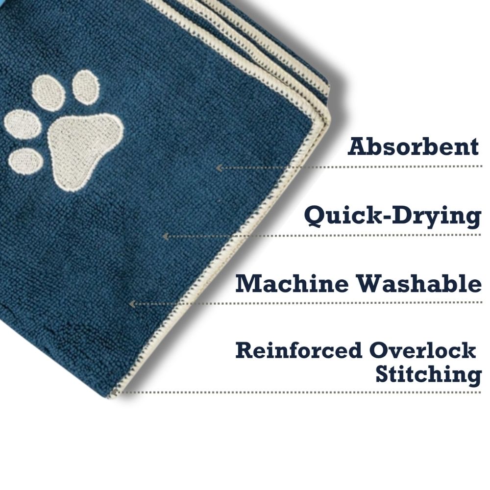 Country Living Marine Blue Dog Bath Towel