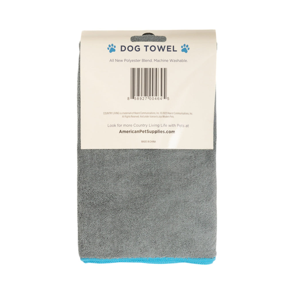Country Living Gray Dog Bath Towel