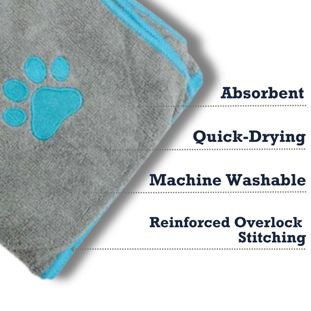 Country Living Gray Dog Bath Towel