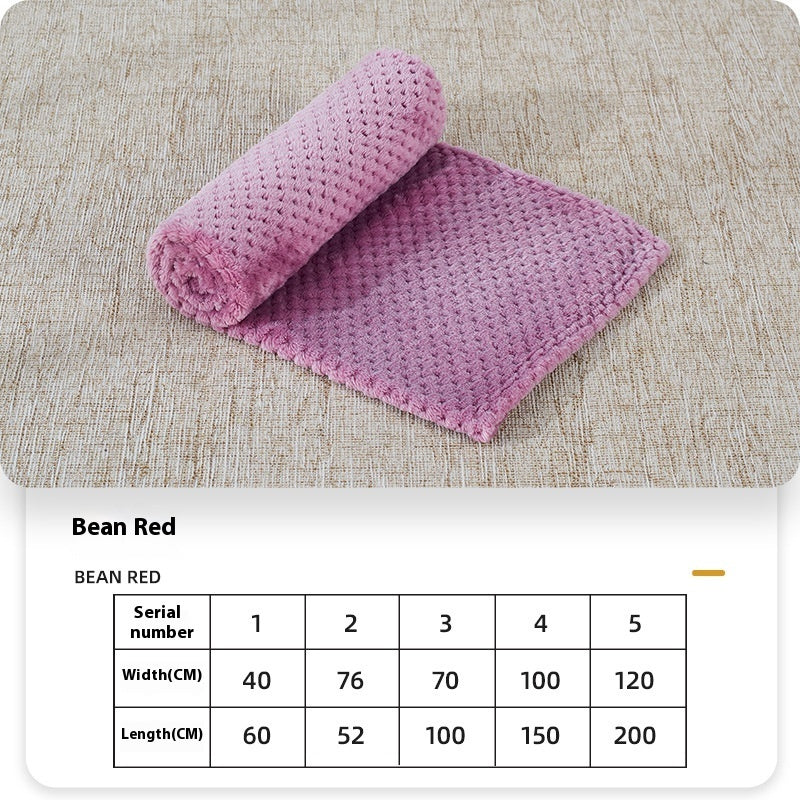 Summer Coral Fleece Blanket For Dogs