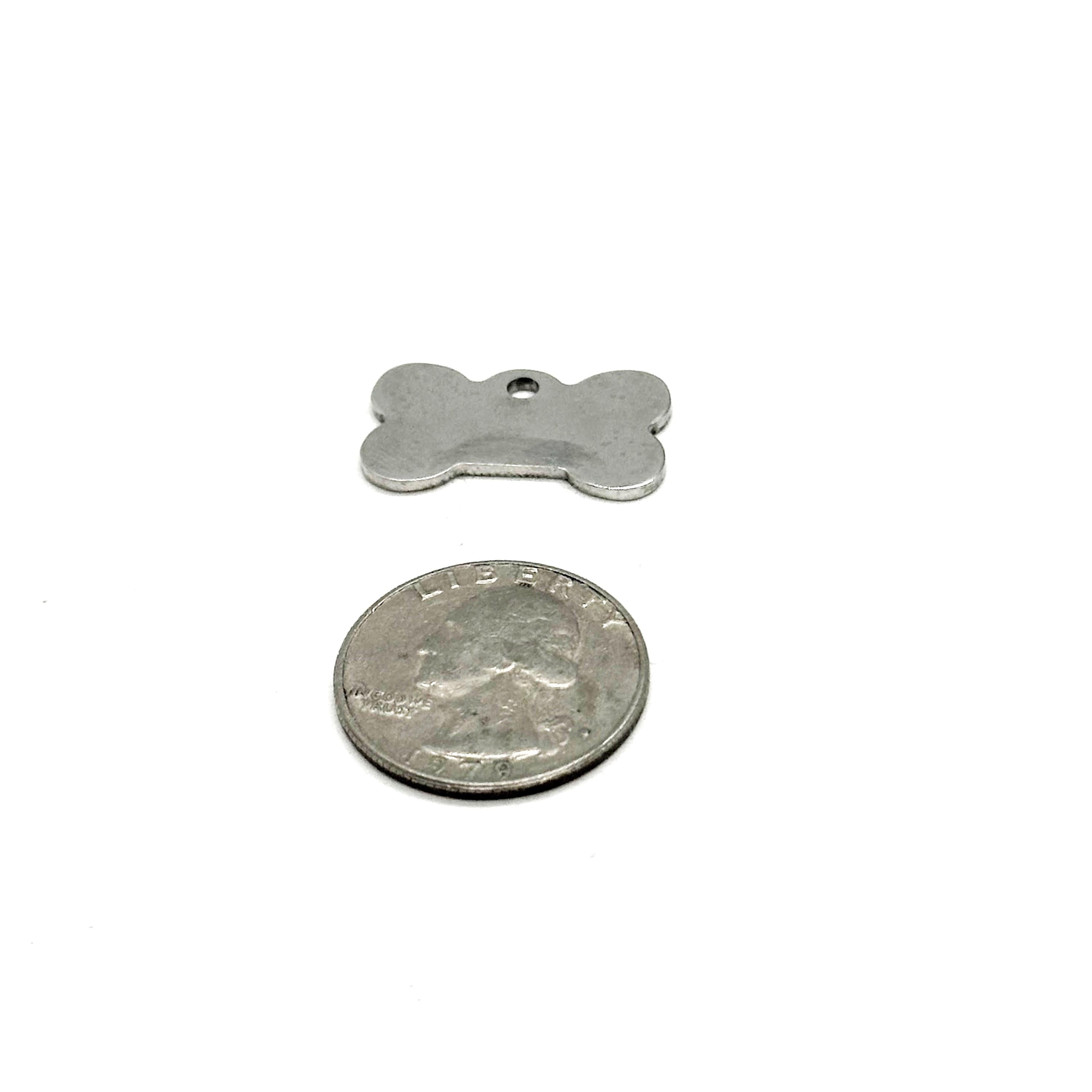 Woof Dog Bone Clip On Charm Stainless Steel
