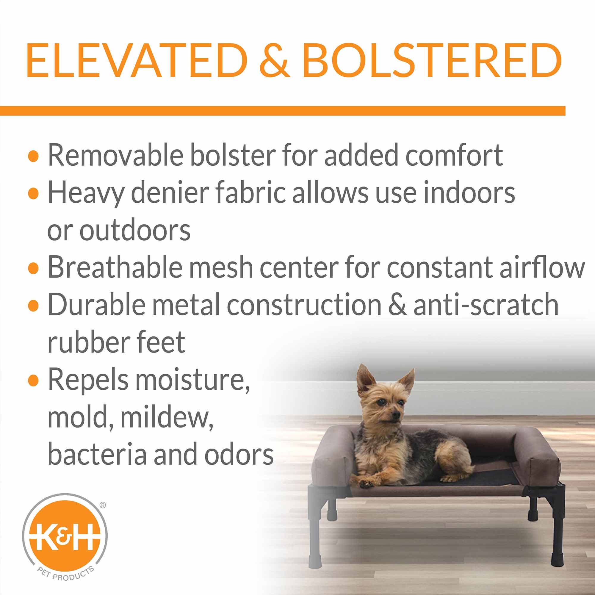 K&H Pet Products Original Bolster Pet Cot