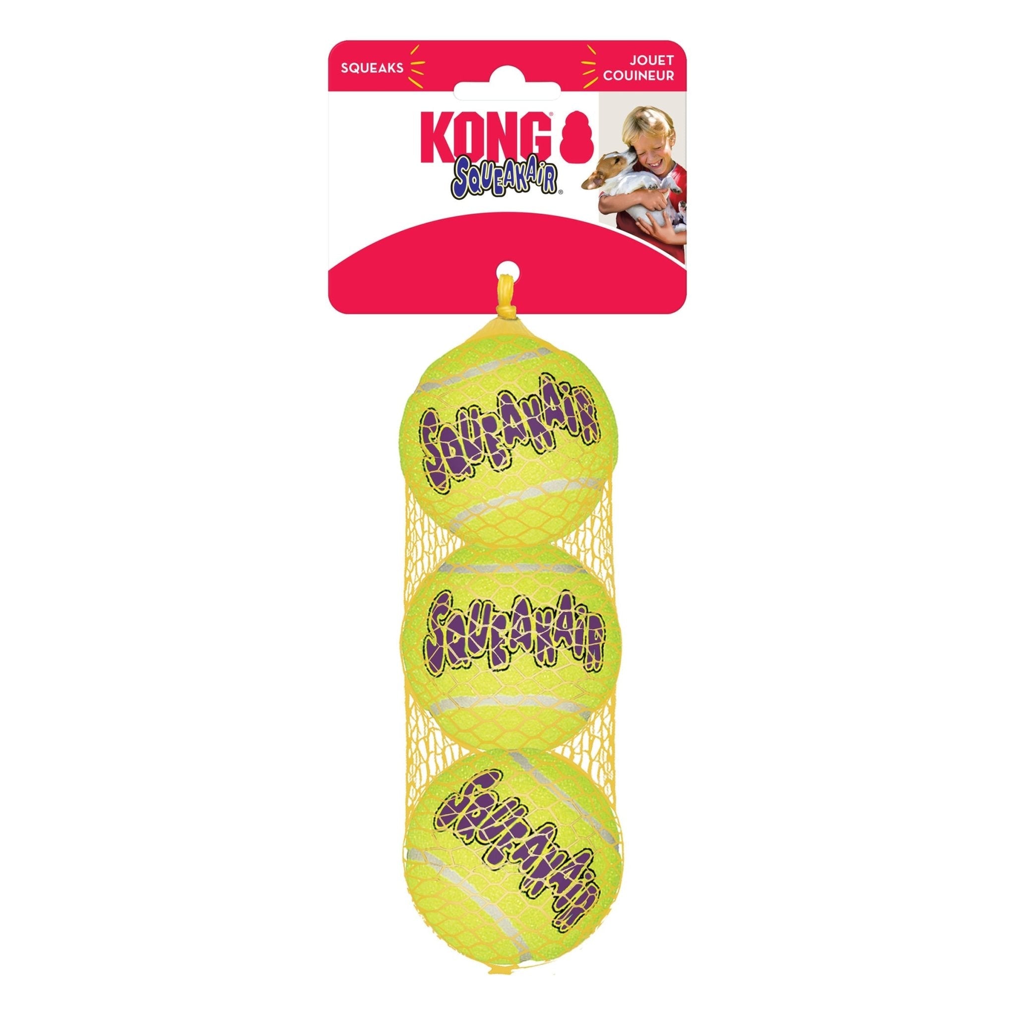 KONG SqueakAir® Ball – Squeaker Tennis Ball