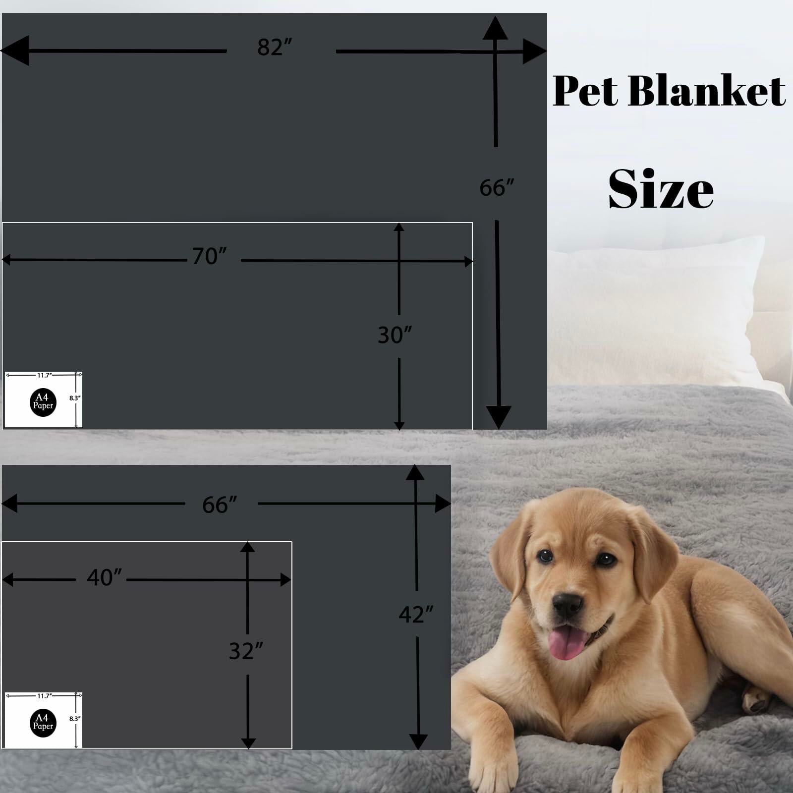 Waterproof Dog Bed Blanket Grey 52x82