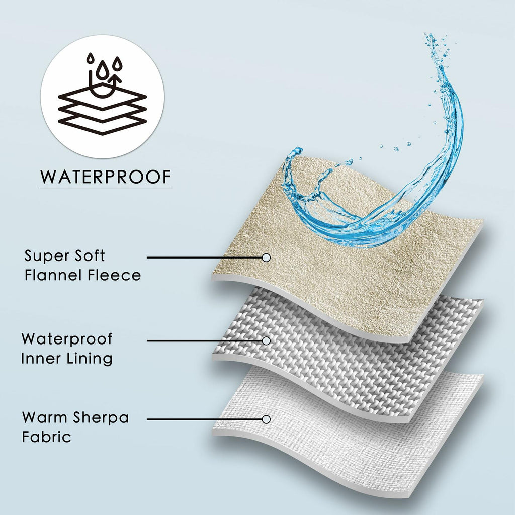 Waterproof Dog Bed Blanket Grey 52x82