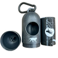 bamboo poop bag dispenser + compostable roll